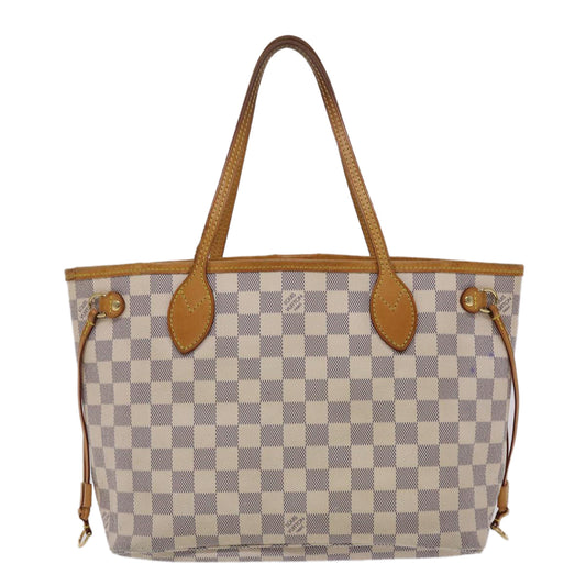 LOUIS VUITTON Damier Azur Neverfull PM Tote Bag LV Auth yk7669B