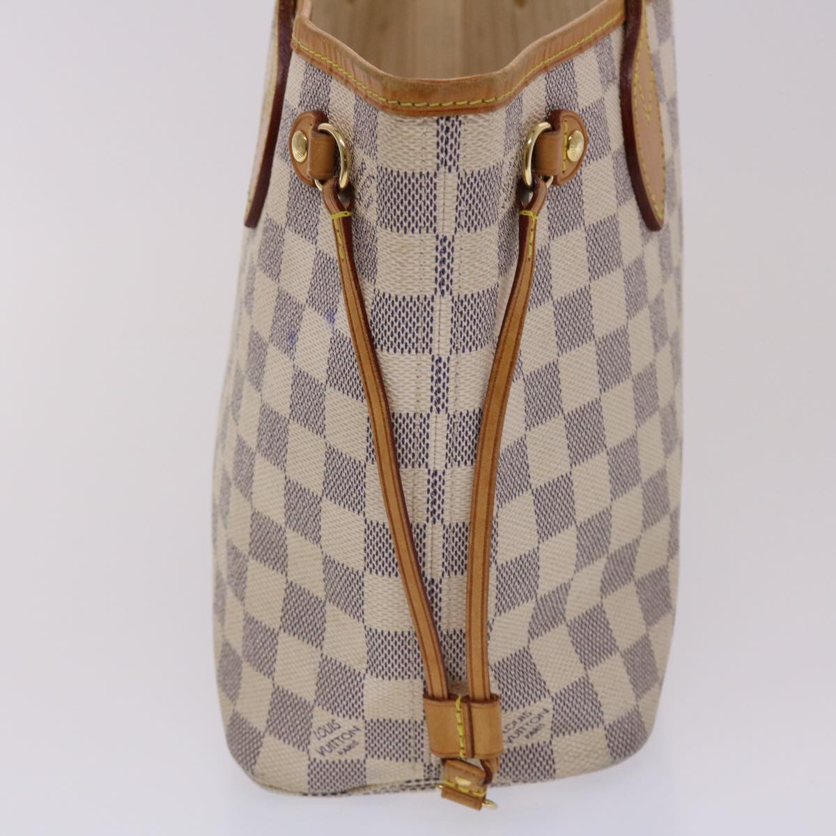 LOUIS VUITTON Damier Azur Neverfull PM Tote Bag LV Auth yk7669B