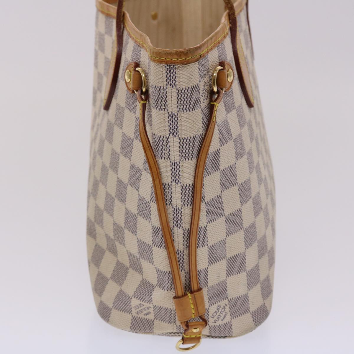 LOUIS VUITTON Damier Azur Neverfull PM Tote Bag LV Auth yk7669B