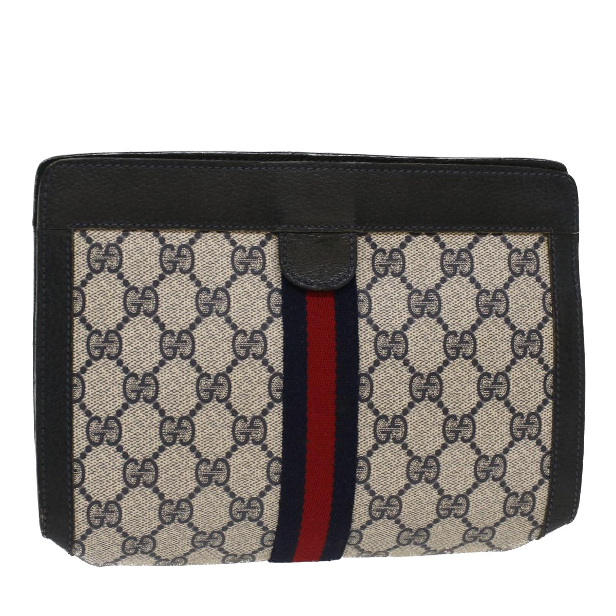 Gucci Leather Canvas Clutch