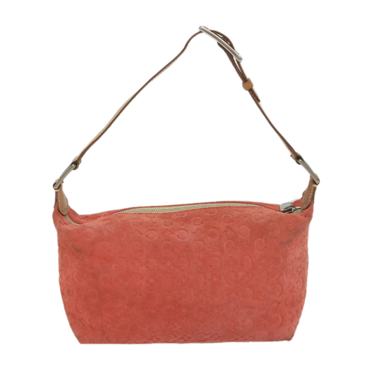 Luxury CELINE C Macadam Canvas Shoulder Bag Red 9316
