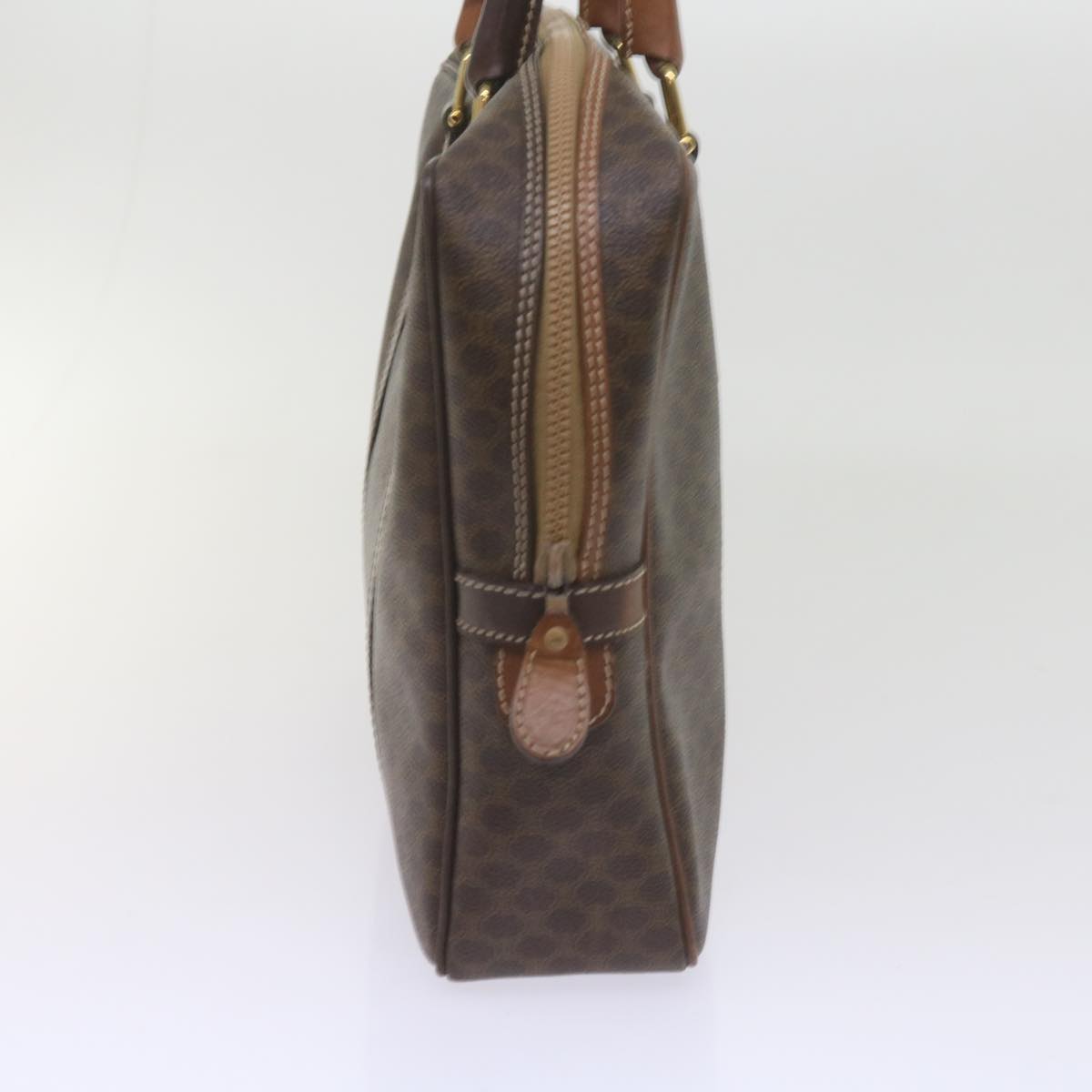 Luxury CELINE Macadam Canvas Hand Bag PVC Brown 9579