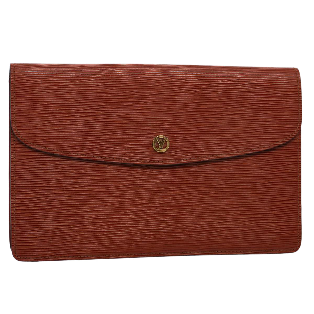 LOUIS VUITTON Epi Montaigne 23 Clutch Bag Brown M52663 LV Auth yk9651