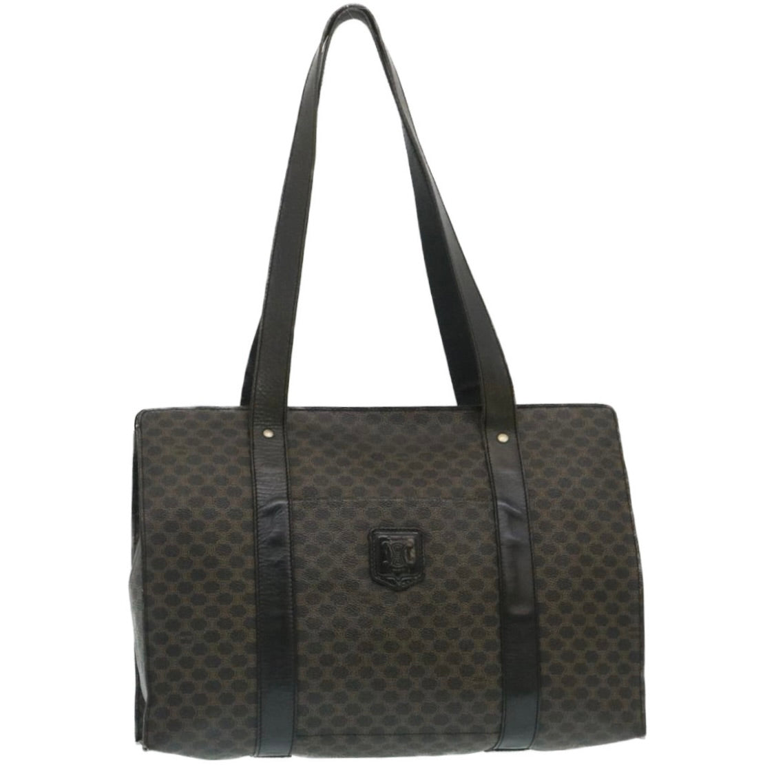 Luxury CELINE Macadam Canvas Tote Bag Black yt711