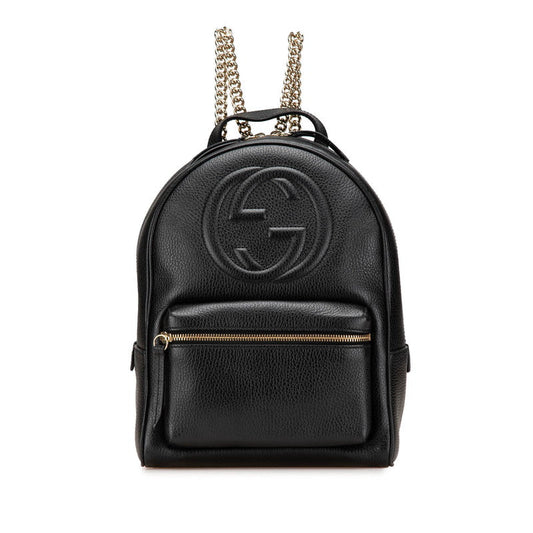Gucci Soho Interlocking G Leather Backpack