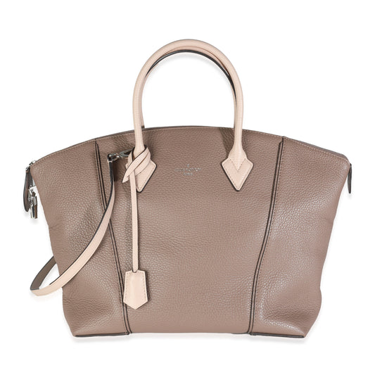 Louis Vuitton Taupe Petale Taurillon Soft Lockit MM