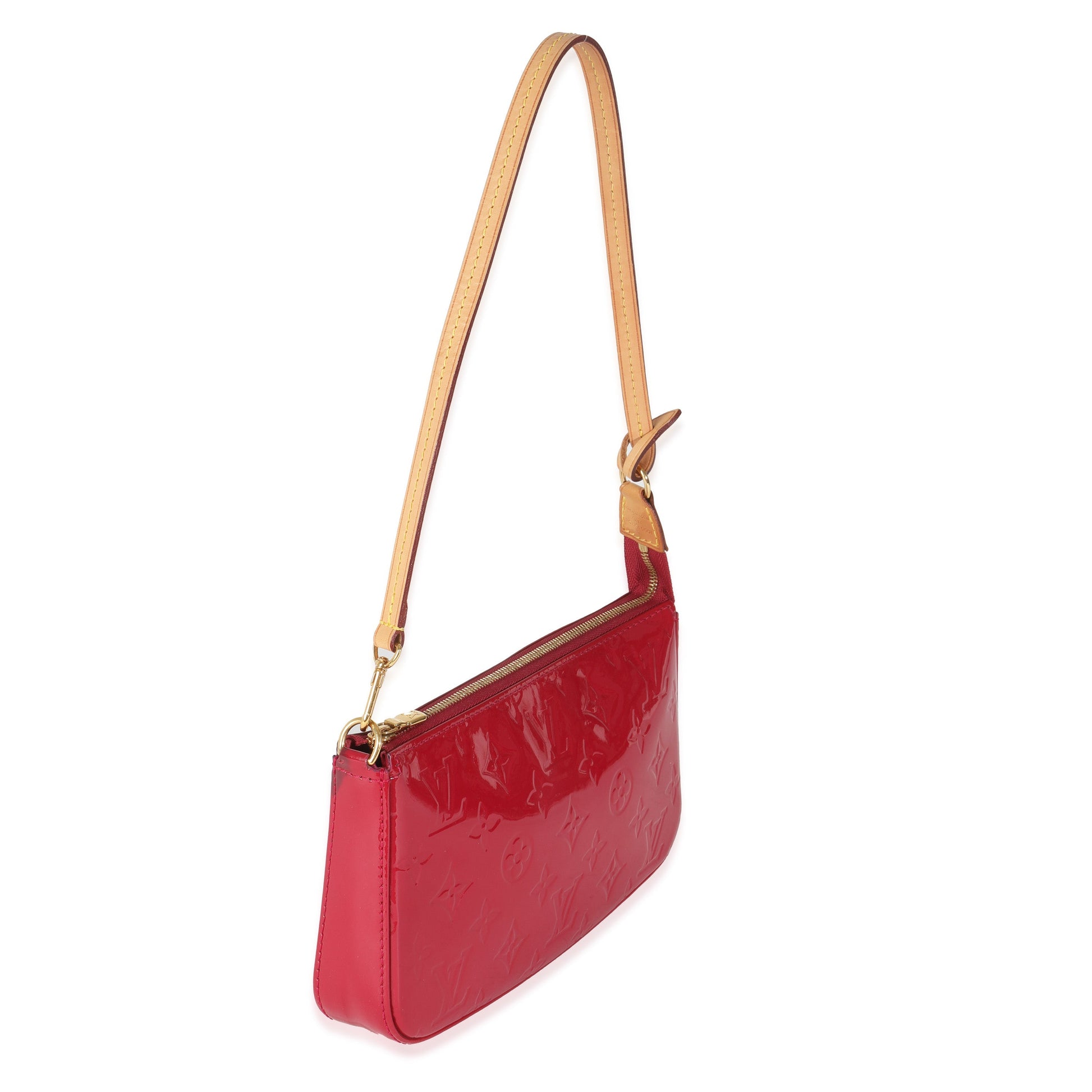  Louis Vuitton Rose Indien Monogram Vernis Pochette Accessoires NM