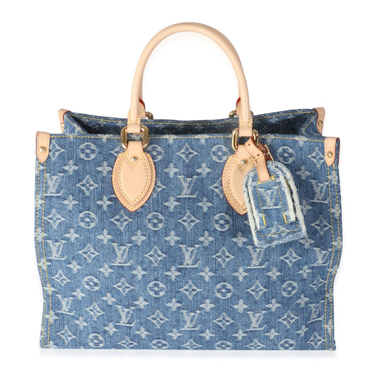 Louis Vuitton Blue Monogram Denim Onthego MM