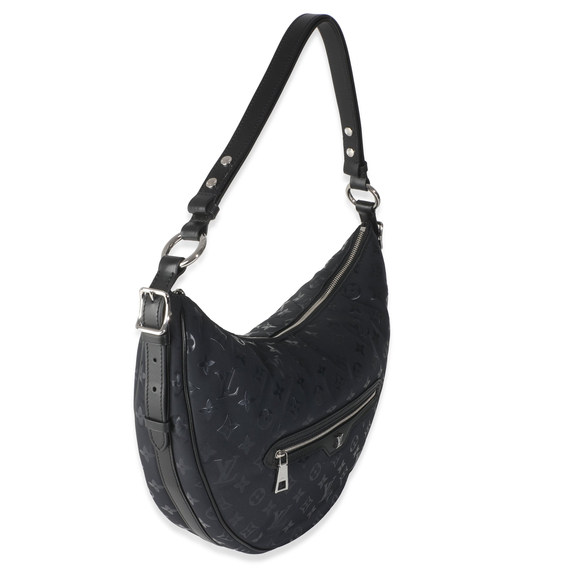 Louis Vuitton Polar Night Nylon Monogram Loop Pocket Hobo