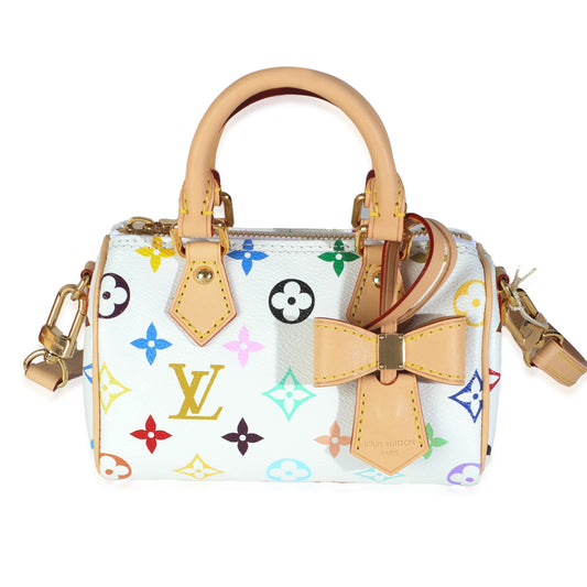 Louis Vuitton x TM White Monogram Multicolor Nano Speedy NM
