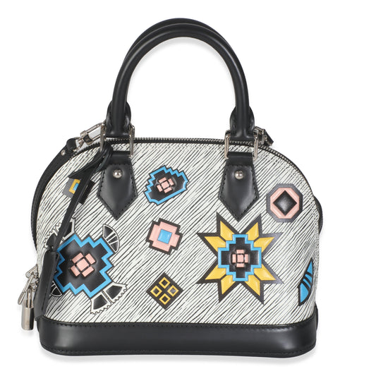 Louis Vuitton White Epi Azteque Alma BB