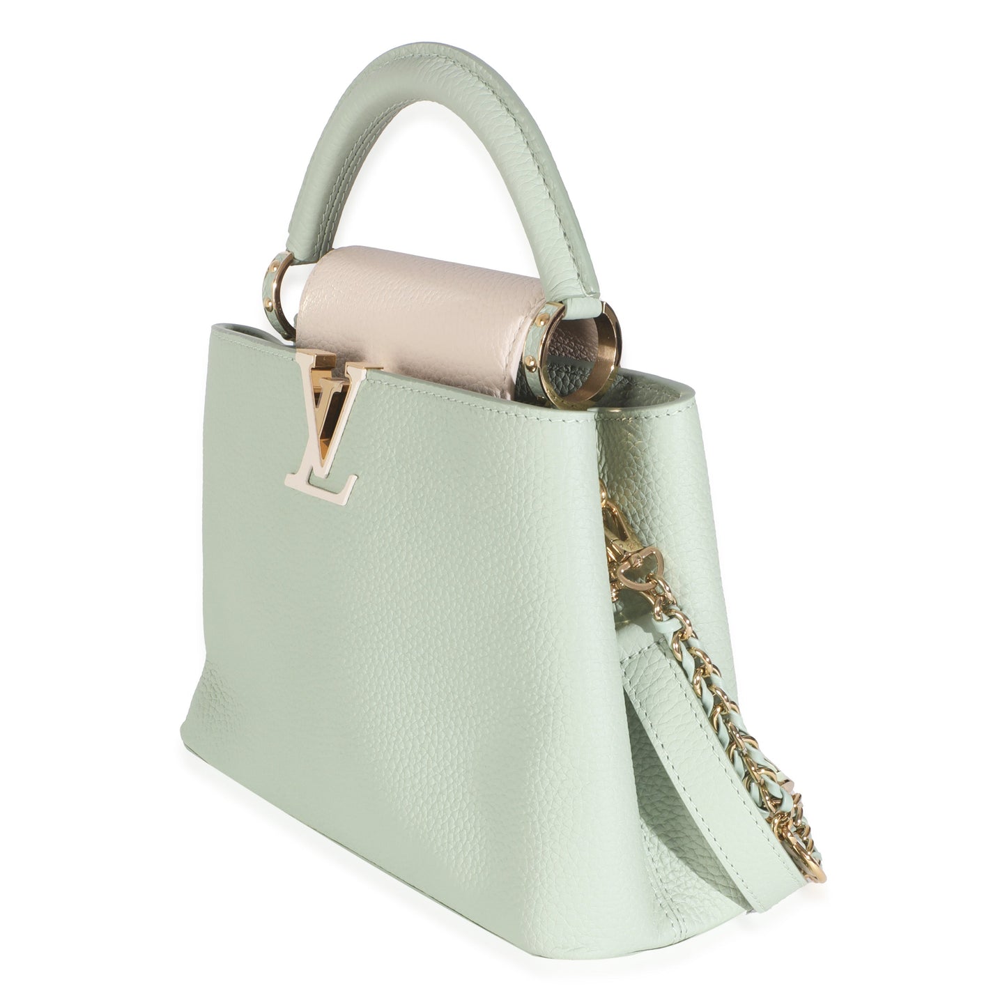 Louis Vuitton Jade Taurillon Flower Capucines BB