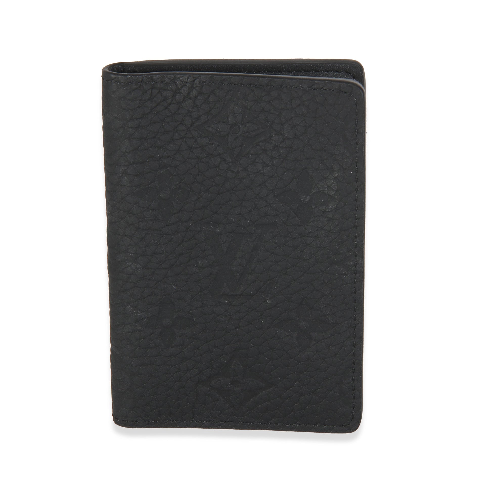 Louis Vuitton Black Taurillon Monogram Pocket Organizer