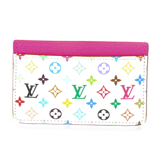 Louis Vuitton x TM Kawaii Pink Monogram Multicolor Canvas Card Holder