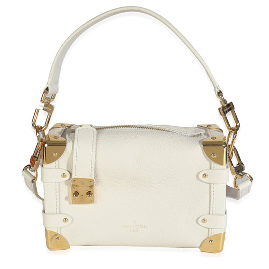 Louis Vuitton Chalk Grained Calfskin Side Trunk PM