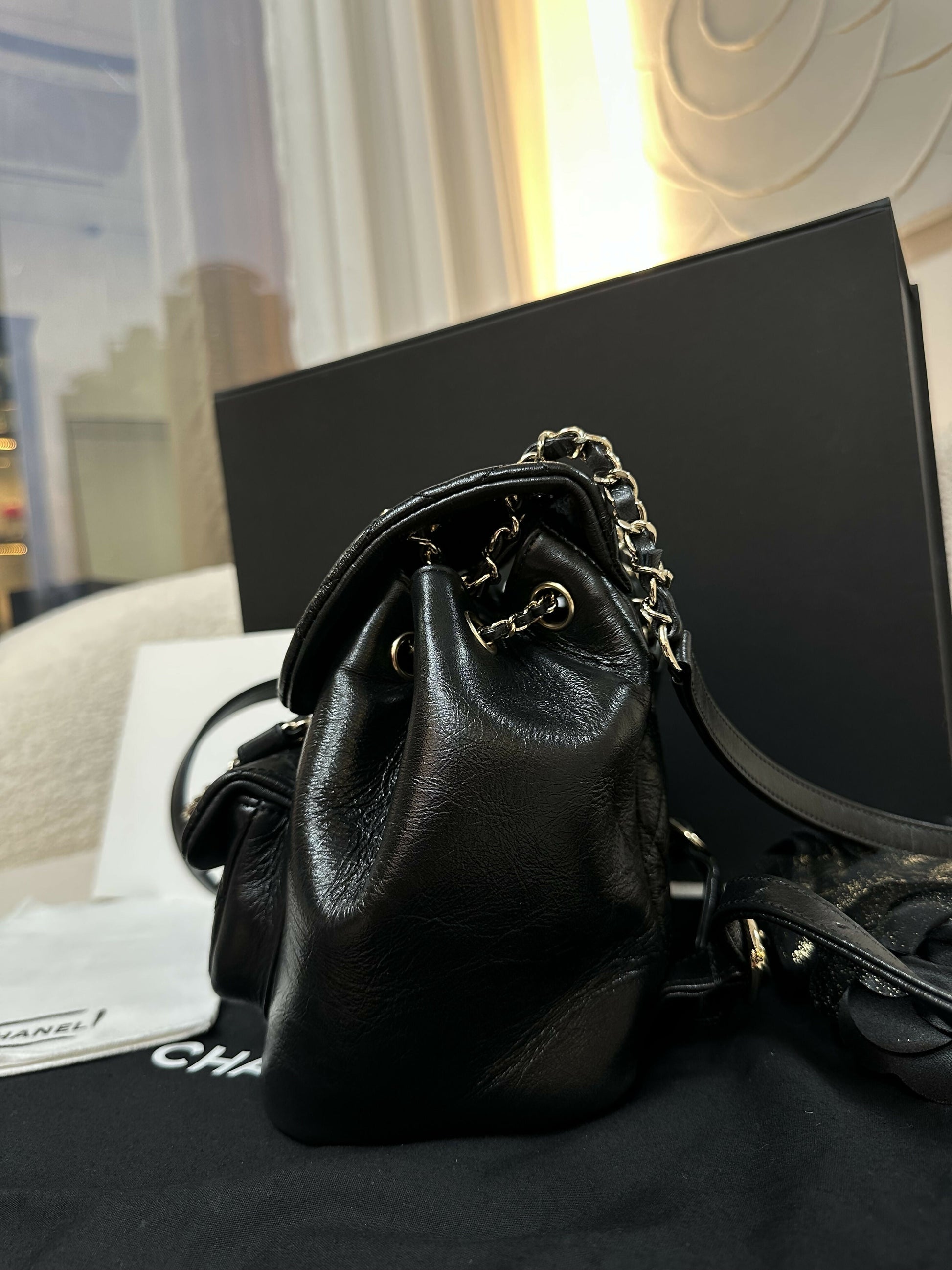 Chanel 22c Shiny Calfskin Backpack