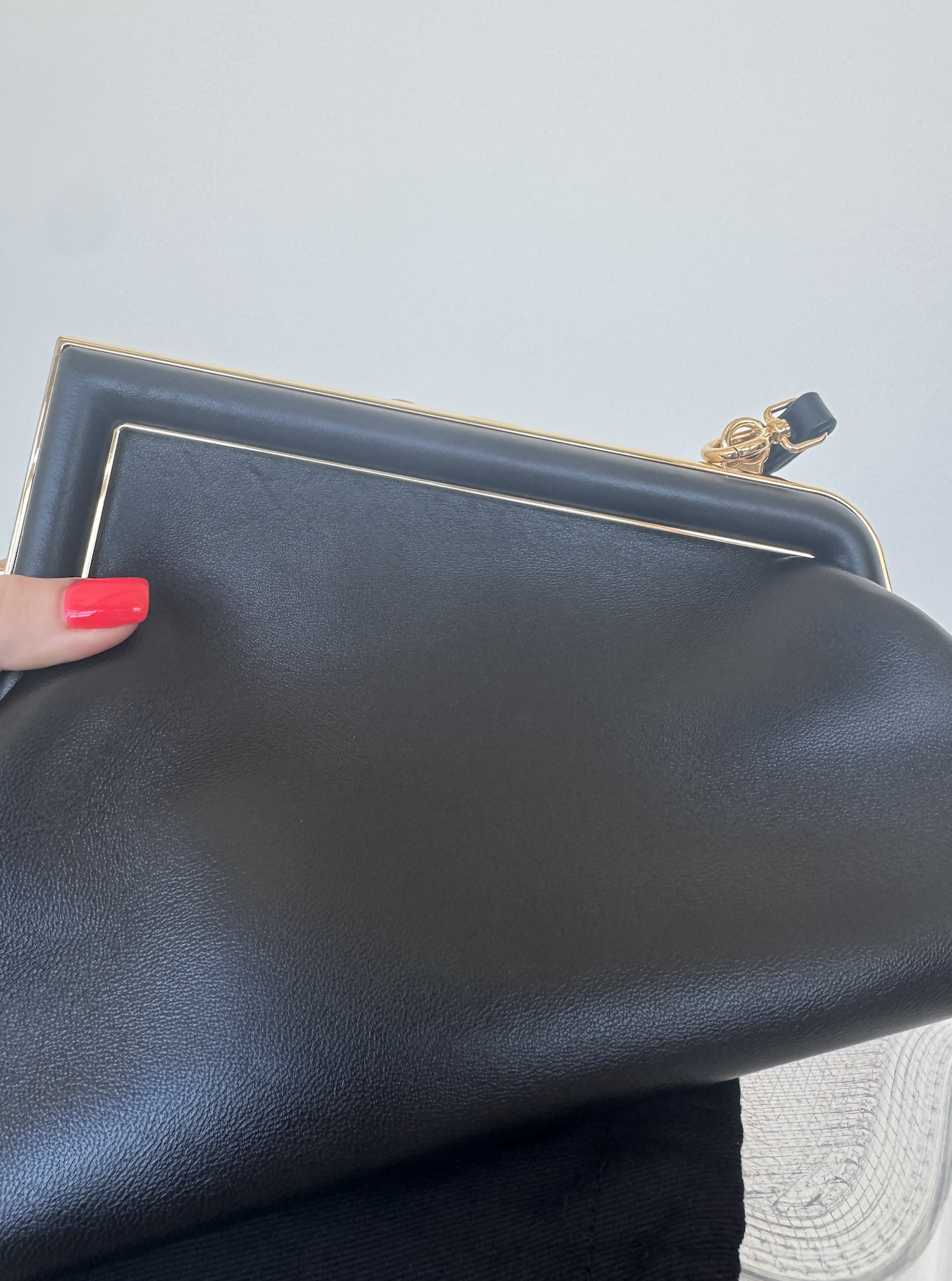 Fendi First Small Black nappa leather bag